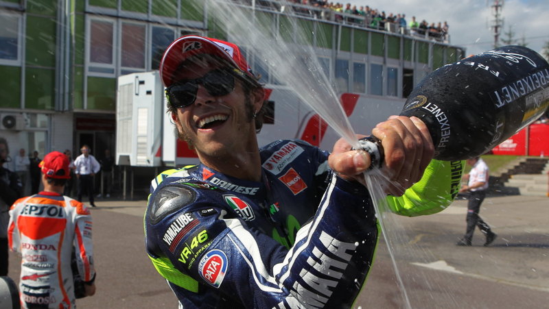 Валентино Росси, подиум Гран-При Чехии MotoGP 2014